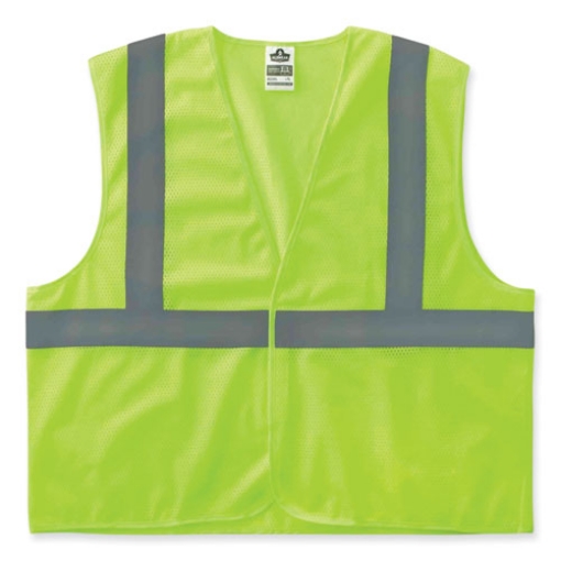 Picture of GloWear 8205HL Class 2 Super Economy Mesh Vest, Polyester, Lime, X-Small, Ships in 1-3 Business Days