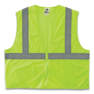 Picture of GloWear 8205Z Class 2 Super Economy Mesh Vest, Polyester, Lime, Small/Medium, Ships in 1-3 Business Days