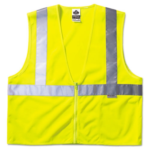 Picture of GloWear Class 2 Standard Vest, Mesh, Zip, Large to X-Large, Lime