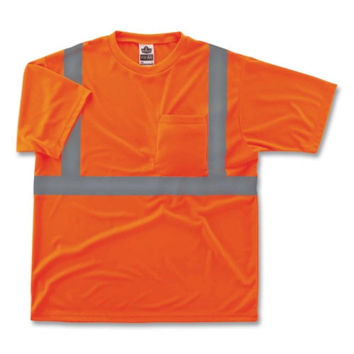 Picture of GloWear 8289 Class 2 Hi-Vis T-Shirt, Polyester, Orange, X-Small, Ships in 1-3 Business Days