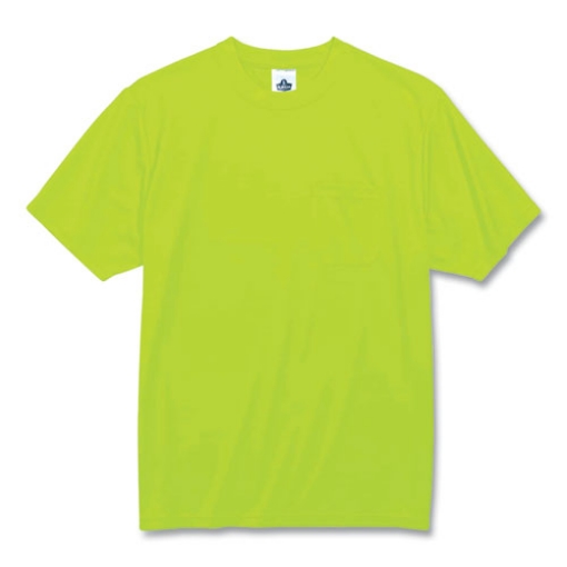 Picture of GloWear 8089 Non-Certified Hi-Vis T-Shirt, Polyester, 5X-Large, Lime, Ships in 1-3 Business Days