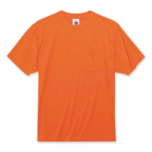 Picture of GloWear 8089 Non-Certified Hi-Vis T-Shirt, Polyester, Medium, Orange, Ships in 1-3 Business Days