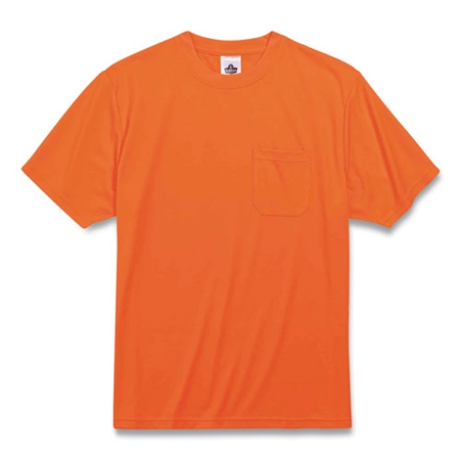 Picture of GloWear 8089 Non-Certified Hi-Vis T-Shirt, Polyester, Large, Orange, Ships in 1-3 Business Days