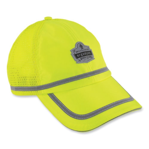 Picture of GloWear 8930 Hi-Vis Baseball Cap, Polyester, One Size Fits Most, Lime, Ships in 1-3 Business Days