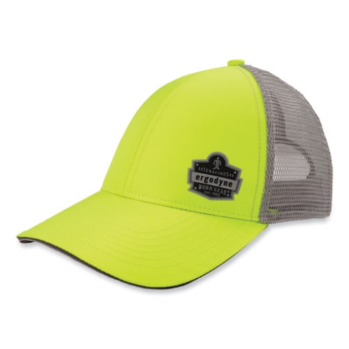 Picture of GloWear 8933 Reflective Snapback Hat, Cotton/Polyester, Ergodyne Logo, One Size, Hi-Vis Lime, Ships in 1-3 Business Days