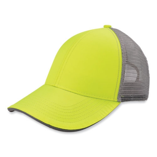 Picture of GloWear 8933 Reflective Snapback Hat, Cotton/Polyester, One Size Fits Most, Hi-Vis Lime, Ships in 1-3 Business Days