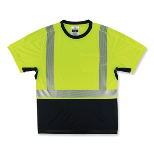 Picture of GloWear 8283BK Class 2 Lightweight Performance Hi-Vis T-Shirt, Polyester, Small, Lime, Ships in 1-3 Business Days