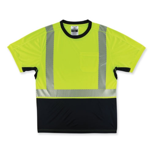 Picture of GloWear 8283BK Class 2 Lightweight Performance Hi-Vis T-Shirt, Polyester, X-Large, Lime, Ships in 1-3 Business Days