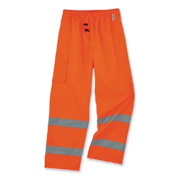 Picture of GloWear 8915 Class E Hi-Vis Rain Pants, Medium, Orange, Ships in 1-3 Business Days