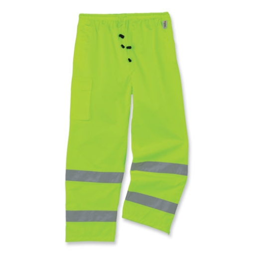 Picture of GloWear 8915 Class E Hi-Vis Rain Pants, Small, Lime, Ships in 1-3 Business Days