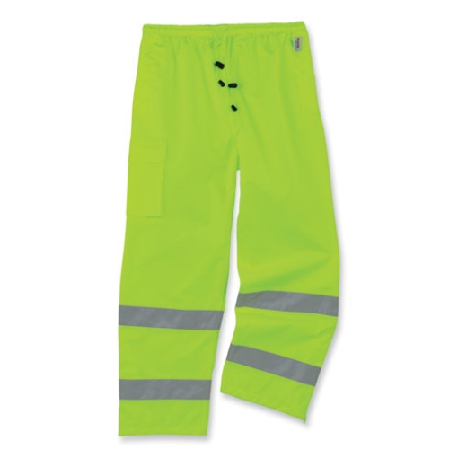 Picture of GloWear 8915 Class E Hi-Vis Rain Pants, 4X-Large, Lime, Ships in 1-3 Business Days