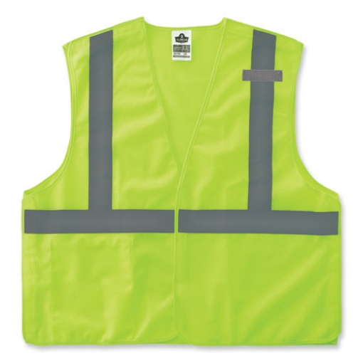 Picture of GloWear 8215BA-S Single Size Class 2 Economy Breakaway Mesh Vest, Polyester, Small, Lime, Ships in 1-3 Business Days