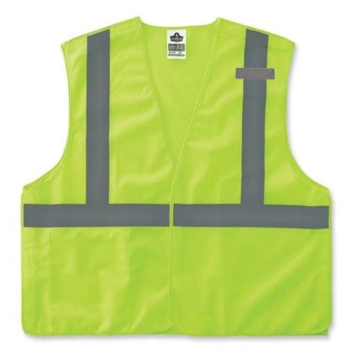 Picture of GloWear 8215BA-S Single Size Class 2 Economy Breakaway Mesh Vest, Polyester, X-Large, Lime, Ships in 1-3 Business Days