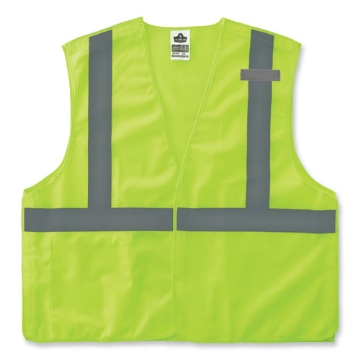 Picture of GloWear 8215BA-S Single Size Class 2 Economy Breakaway Mesh Vest, Polyester, 5X-Large, Lime, Ships in 1-3 Business Days