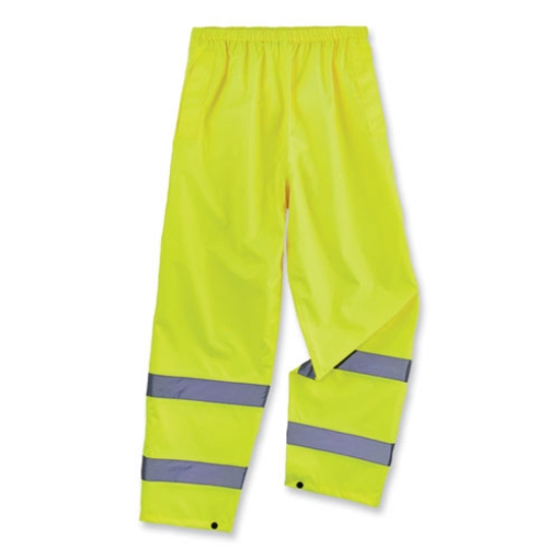 Picture of GloWear 8916 Class E Lightweight Hi-Vis Rain Pants, Small, Lime, Ships in 1-3 Business Days