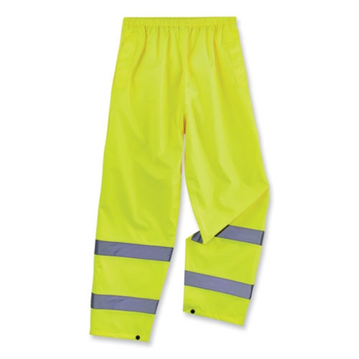 Picture of GloWear 8916 Class E Lightweight Hi-Vis Rain Pants, Medium, Lime, Ships in 1-3 Business Days