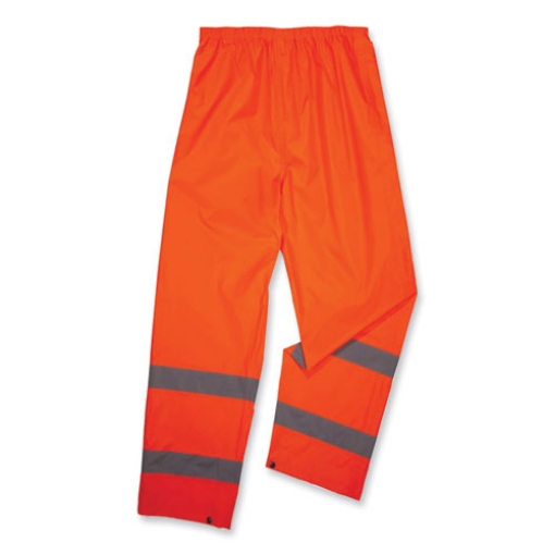 Picture of GloWear 8916 Class E Lightweight Hi-Vis Rain Pants, Small, Orange, Ships in 1-3 Business Days