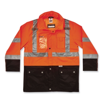 Picture of GloWear 8386 Class 3 Hi-Vis Outer Shell Jacket, Polyester, 3X-Large, Orange, Ships in 1-3 Business Days