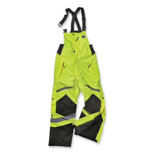 Picture of GloWear 8928 Class E Hi-Vis Insulated Bibs, Small, Lime, Ships in 1-3 Business Days