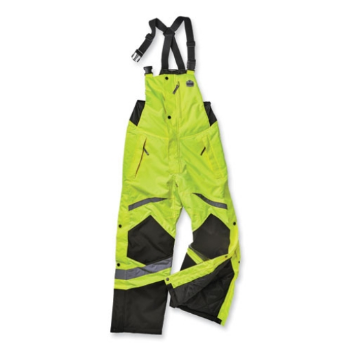 Picture of GloWear 8928 Class E Hi-Vis Insulated Bibs, Medium, Lime, Ships in 1-3 Business Days