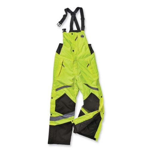 Picture of GloWear 8928 Class E Hi-Vis Insulated Bibs, Large, Lime, Ships in 1-3 Business Days