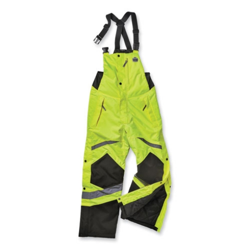 Picture of GloWear 8928 Class E Hi-Vis Insulated Bibs, X-Large, Lime, Ships in 1-3 Business Days