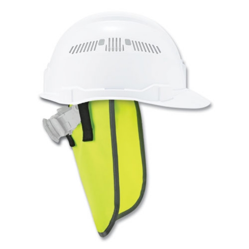 Picture of GloWear 8006 Hi-Vis Hard Hat Neck Shade, 12.25 x 10.5, Lime, Ships in 1-3 Business Days