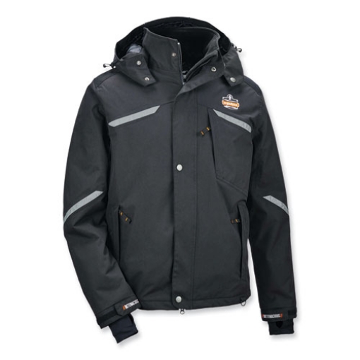 Picture of N-Ferno 6466 Thermal Jacket with 500D Nylon Shell, Medium, Black, Ships in 1-3 Business Days