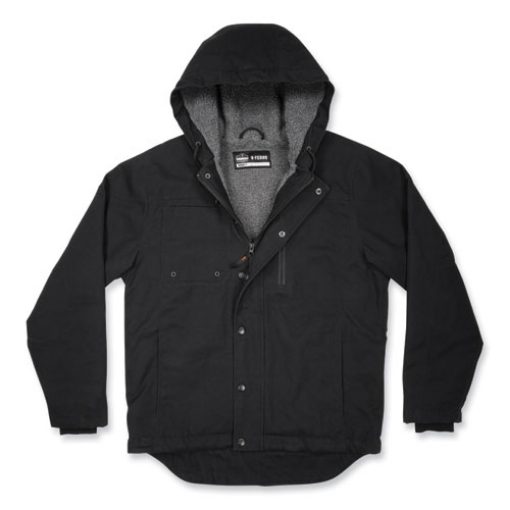 Picture of N-Ferno 6468 Duck Canvas Work Jacket, Small, Black, Ships in 1-3 Business Days