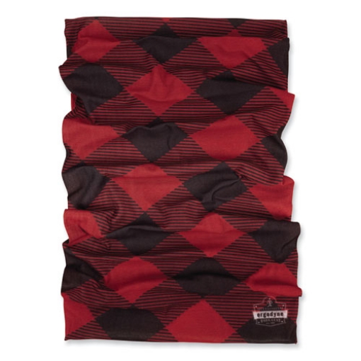 Picture of Chill-Its 6485 Multi-Band, Polyester, One Size Fits Most, Red Buffalo Plaid, Ships in 1-3 Business Days