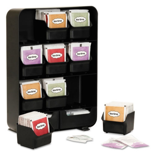 Picture of Baggy Nine-Drawer Tea Bag and Accessory Holder, 10.24 x 4.33 x 13.11, Black