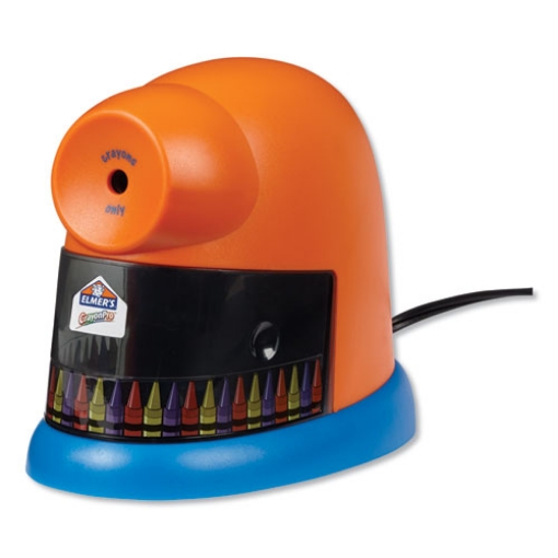 Picture of Crayonpro Electric Sharpener, School Version, Ac-Powered, 5.63 X 8.75 X 7.13, Orange/blue