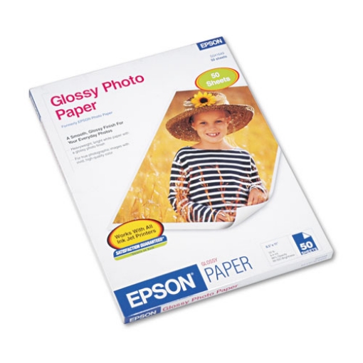 Picture of Glossy Photo Paper, 9.4 Mil, 8.5 X 11, Glossy White, 50/pack