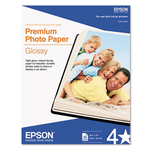 Picture of Premium Photo Paper, 10.4 Mil, 8.5 X 11, High-Gloss White, 50/pack