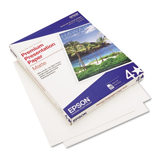 Picture of Premium Matte Presentation Paper, 9 Mil, 8.5 X 11, Matte Bright White, 100/pack