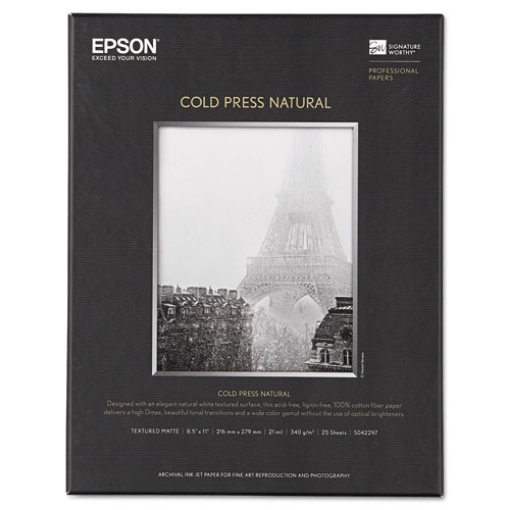 Picture of Cold Press Fine Art Paper, 19 Mil, 8.5 X 11, Textured Matte Natural, 25/pack