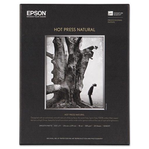 Picture of Hot Press Fine Art Paper, 17 Mil, 8.5 X 11, Smooth Matte Natural, 25/pack