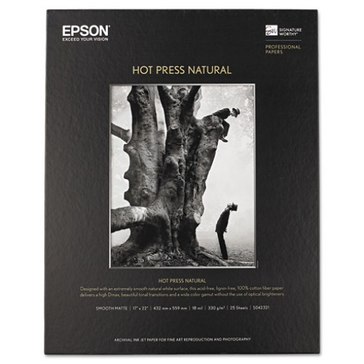 Picture of Hot Press Natural Fine Art Paper, 17 Mil, 17 X 22, Smooth Matte Natural, 25/pack