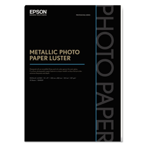 Picture of Professional Media Metallic Luster Photo Paper, 5.5 Mil, 13 X 19, White, 25/pack