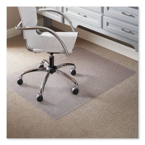 Picture of EverLife Light Use Chair Mat for Flat to Low Pile Carpet, Rectangular, 46 x 60, Clear