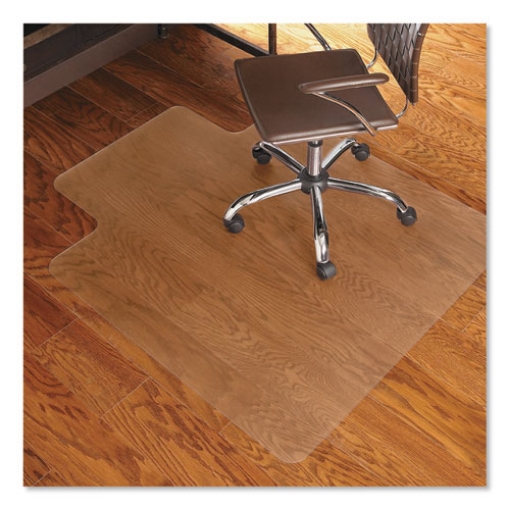 Picture of everlife chair mat for hard floors, light use, rectangular with lip, 45 x 53, clear