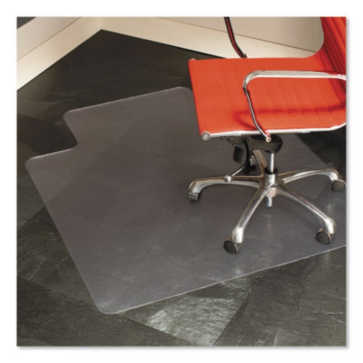 Picture of EverLife Chair Mat for Hard Floors, Heavy Use, Rectangular with Lip, 45 x 53, Clear