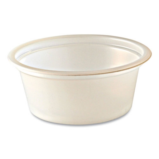 Picture of Portion Cups, Squat, 1 oz, Translucent, 125/Sleeve, 20 Sleeve/Carton