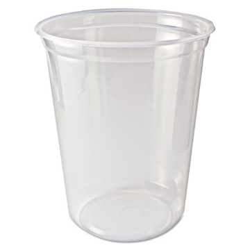 Picture of Microwavable Deli Containers, 32 oz, 4.6 Diameter x 5.6 h, Clear, Plastic, 500/Carton