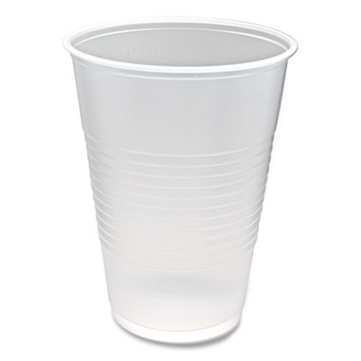 Picture of RK RIBBED COLD DRINK CUPS, 10 OZ, CLEAR, 100/SLEEVE, 25 SLEEVES/CARTON