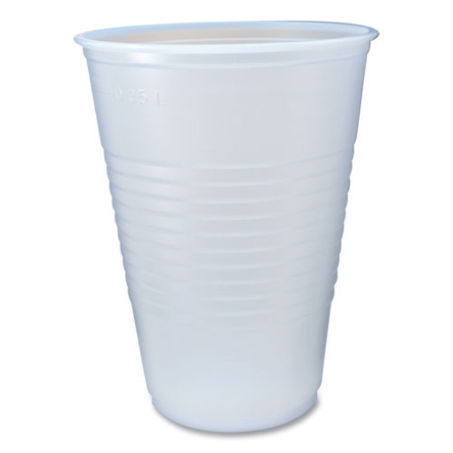 Picture of RK RIBBED COLD DRINK CUPS, 14 OZ, CLEAR, 50/SLEEVE, 20 SLEEVES/CARTON