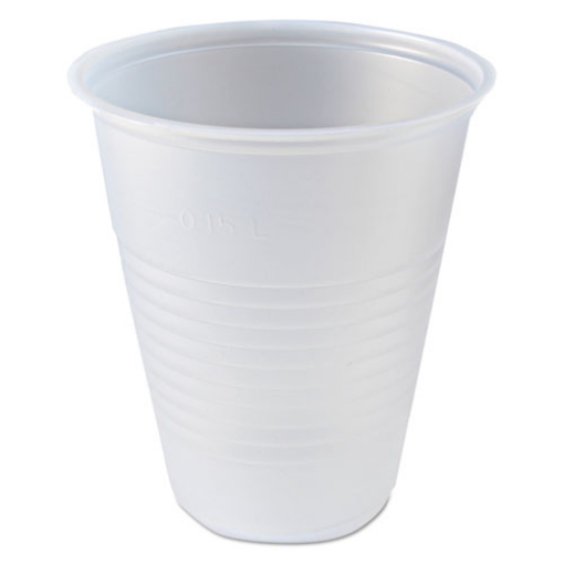 Picture of Rk Ribbed Cold Drink Cups, 7 Oz, Clear, 100 Bag, 25 Bags/carton