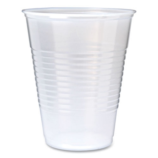 Picture of RK RIBBED COLD DRINK CUPS, 9 OZ, CLEAR, 100/SLEEVE, 25 SLEEVES/CARTON