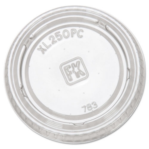 Picture of Portion Cup Lids, Fits 1.5 Oz To 2.5 Oz Cups, Clear, 125/sleeve, 20 Sleeves/carton