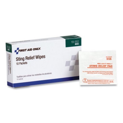 Picture of First Aid Sting Relief Pads, 10/box